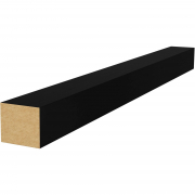 Руст стыковочный 25х22х2750мм, МДФ, черный