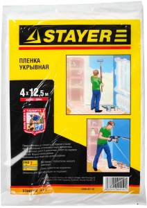 1225-07-12 Пленка STAYER СТАНДАРТ защитная укрывочная, HDPE, 7 мкм, 4 х 12,5 м фото