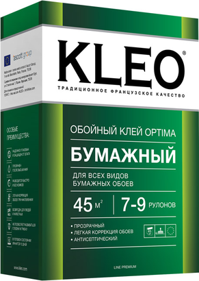 Клей KLEO OPTIMA 7-9 для бумажных обоев, 160г фото