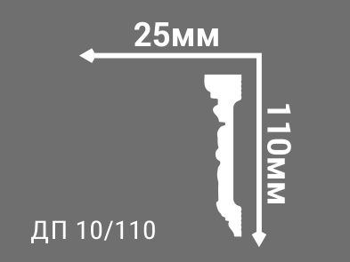 ДП 10/110 Плинтус потолочный (27 шт.) Де-Багет фото