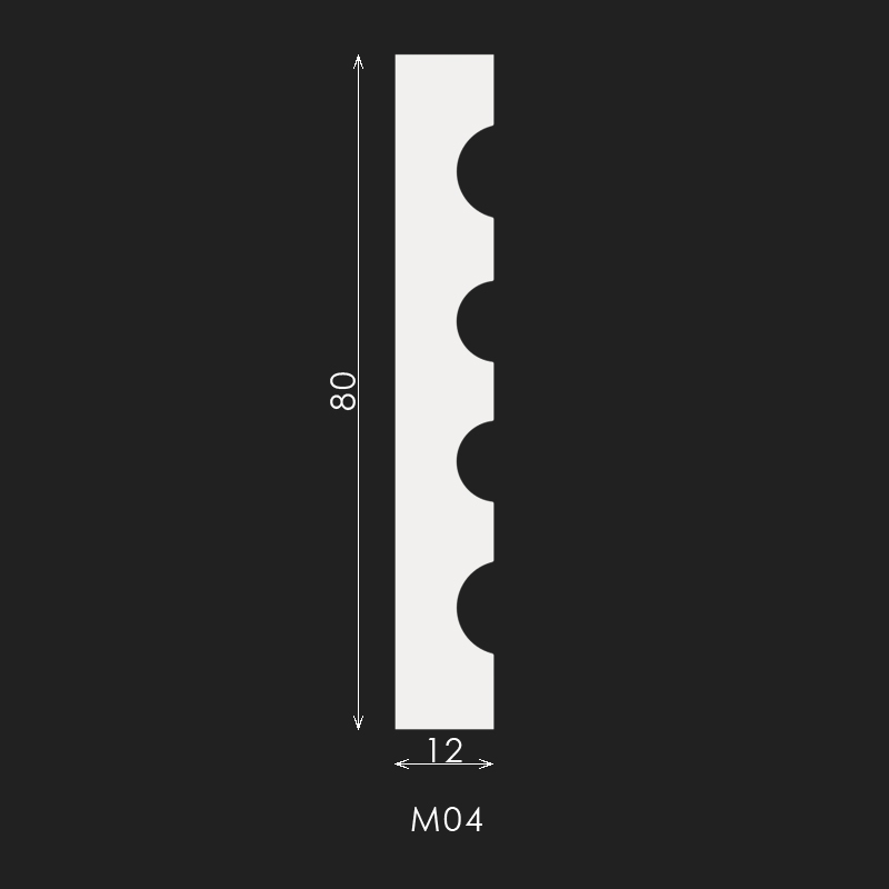 M04 (пилястра) Evrowood 2000х80х12 фото